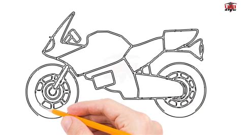 How To Draw A Motorcycle Step By Step Easy For Beginnerskids Simple