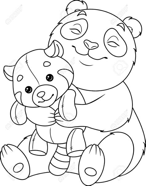 Mama panda bears typically give birth to one or two cubs anytime from july to september. Panda hugs red panda coloring page , #SPONSORED, #red, # ...