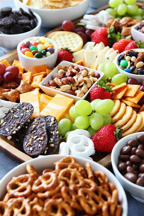 Sweet And Salty Snack Board The Perfect Party Food For Easy