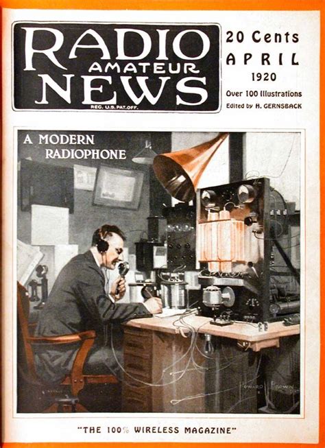 Vintage Radio News Magazine Cover From 1920 Radio Ham Radio Vintage