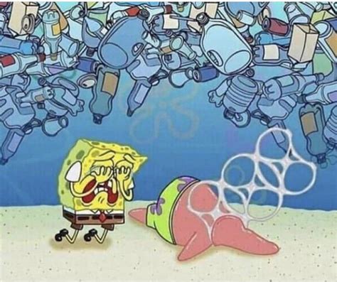 Spongebob Gets Neck Caught In Plastic R Im Andthisisdeep