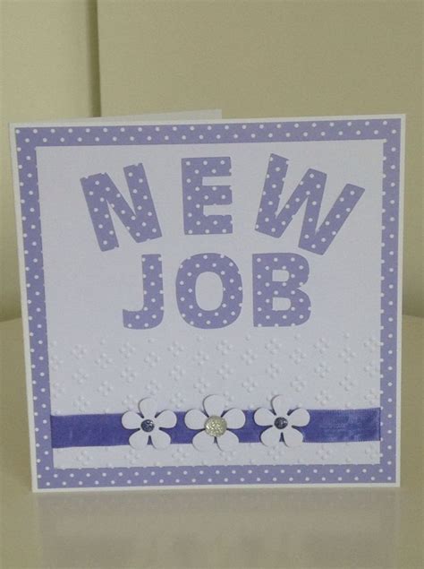 New Job Card New Job Card Job Cards Congrats Card