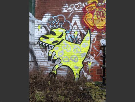 Dinosaur Graffiti Street Art Sheffield