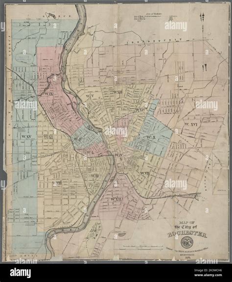 Mapa De La Ciudad De Rochester Cartográfico Mapas 1878 División De