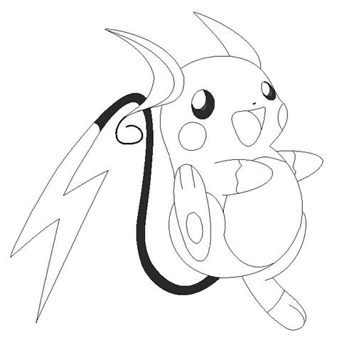 Raichu Lineart 4 By Michy123 On Deviantart Pokemon Coloring Pages