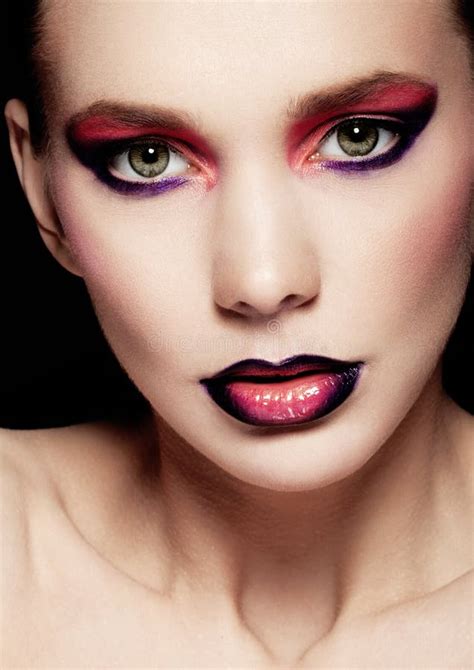 Beautiful Woman Beauty Creative Makeup Fashion Stock Image Image Of