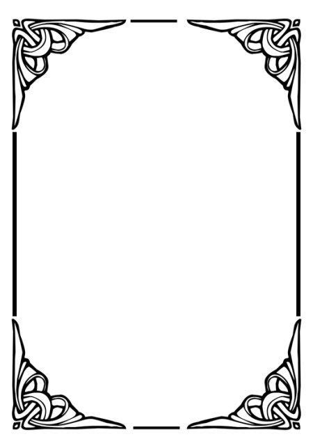 Black and White Borders and Frames | Clip art frames borders, Borders and frames, Art deco borders