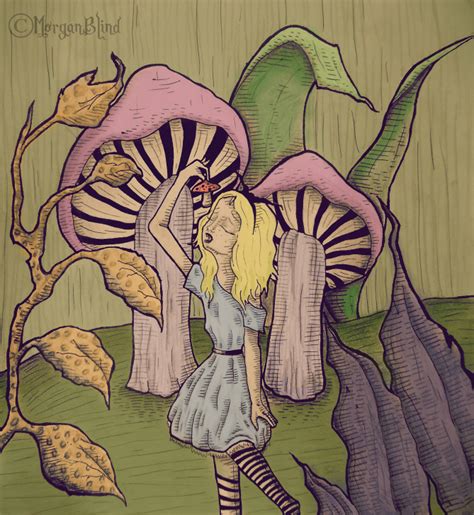 Alice And Mushrooms By Morganblindness On Deviantart