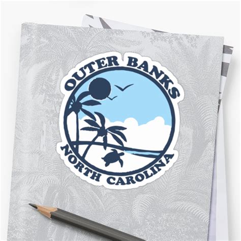 Obx Outer Banks Stickers By America Roadside Redbubble