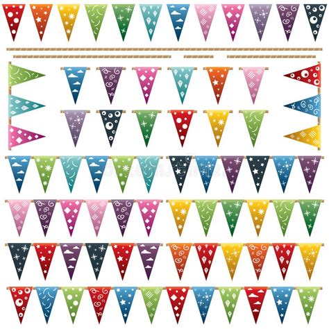 Party Bunting Pack Stock Vector Illustration Of Horizontally 26811729