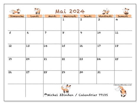 Calendrier Mai 2024 771 Michel Zbinden Fr