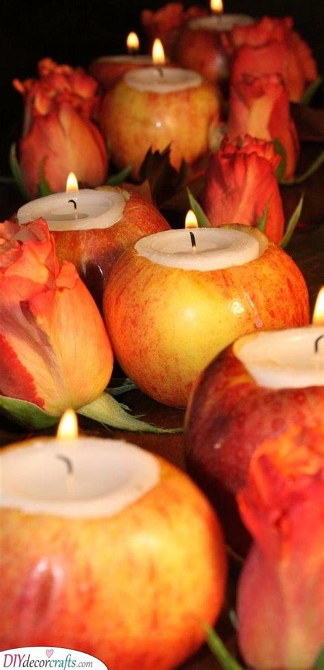 Apple Candles Creating Your Own Decor Wedding Table Decorations
