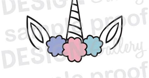 Unicorn Face  Png And Svg Dxf Cut File Printable Digital Flowers