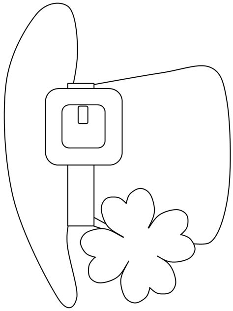 Attach his arms and legs wih glue, tape or use round head fasteners. Printable Patrick # Hat Coloring Pages - Coloringpagebook.com