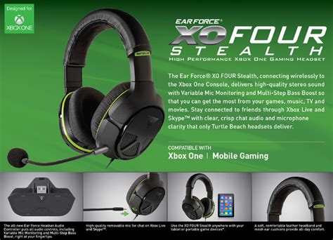 Turtle Beach Ear Force Xo Stealth Xo Four Xbox One Gaming Headset