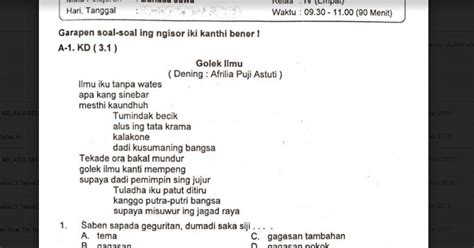 Contoh Teks Sandiwara Bahasa Jawa – Hal