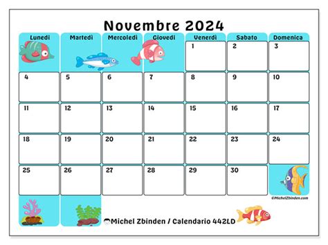 Calendario Novembre 2024 442ld Michel Zbinden Ch