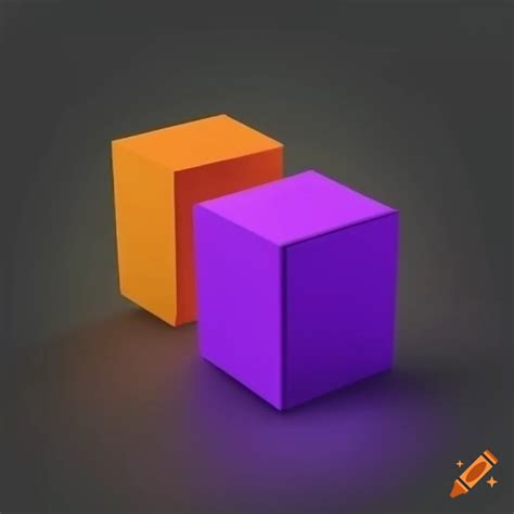 Image Of Two 3d Cubes With Distinct Sizes And Colors