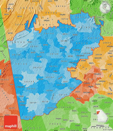 Political Shades Map Of Zip Codes Starting With 301