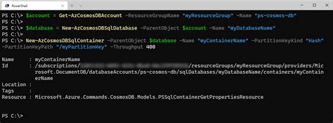 Manage Azure Cosmos Db With Powershell Azure Cosmos Db Blog