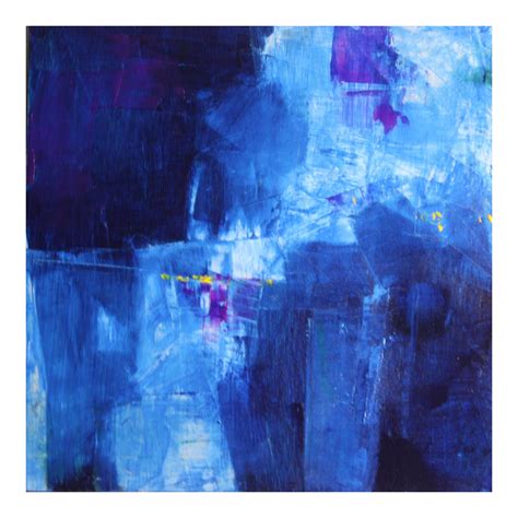 Original Blue And Violet Abstract Painting On Painting