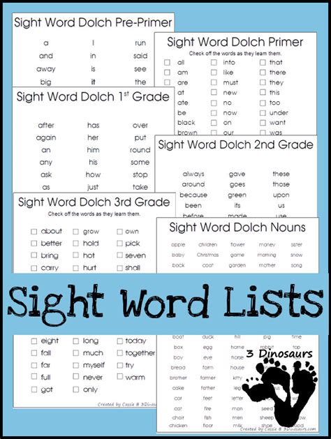 4th Grade Sight Words Dolch Fakeolfe