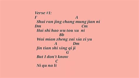 Ni Yao De Ai Ost Lyrics Chord Guitar Cover Penny Tai Wo Ming Bai