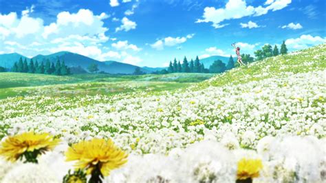 Anime Flower Field Wallpapers Wallpaper Cave