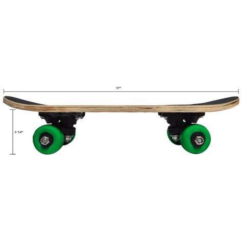 Rudeboyz 17 Inch Mini Wooden Cruiser Beginner Skateboard For Toddlers