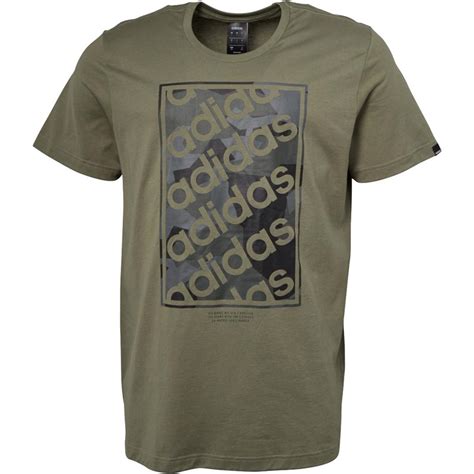 Adidas Heren Box Repeat Logo T Shirt Groen