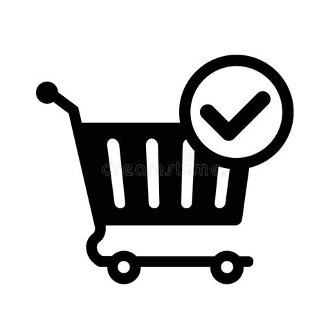 Online Cart Checkout Icon Vector Stock Vector Illustration Of Glyph