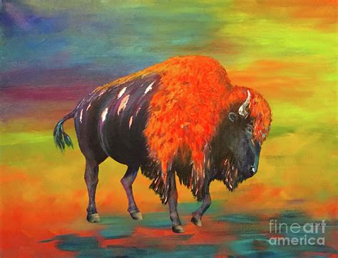 Bison Painting By Bob Parks Pixels
