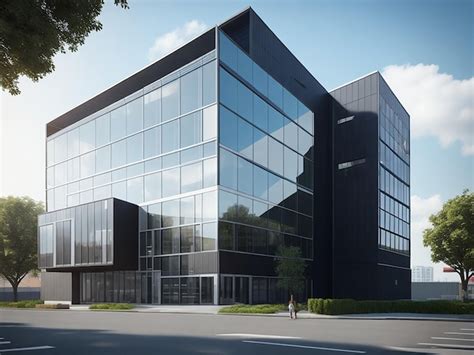 Premium Ai Image 3d Cg Rendering Of Modern Building Office Generated