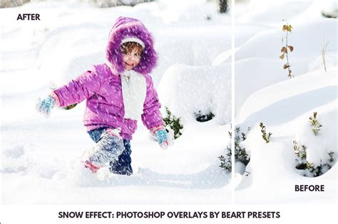 Snow Overlays Photoshop Snow Photoshop Actions And Brushes Etsy