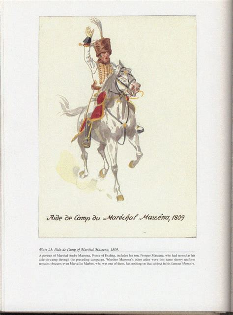 Command And Staff Plate 23 Aide De Camp Of Marshal Massena 1809