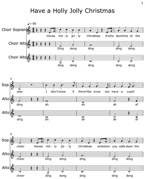 Have A Holly Jolly Christmas Sheet Music For Choir Tenor