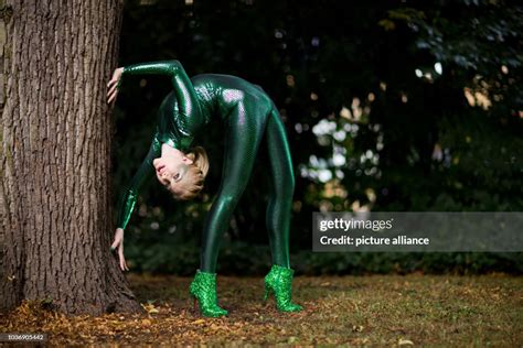 contortionist zlata poses in a park during a photo shooting in news photo getty images