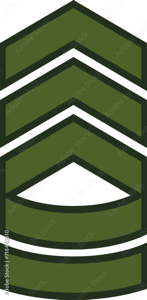 Green Sergeant Military Rank Insignia Stripes Army Chevron Sergeant