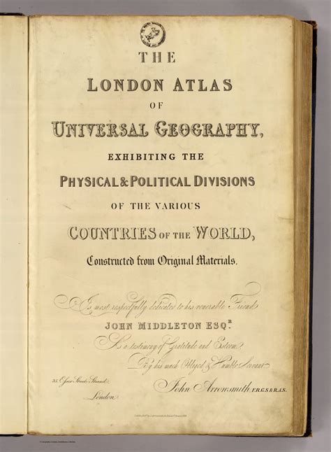 Title Page London Atlas Of Universal Geography David Rumsey