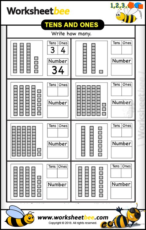 Tens And Ones Worksheet Printable Worksheet Bee