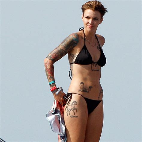Ruby Rose Shows Off Her Toned Abs And Tons Of Tattoos While On Vacation
