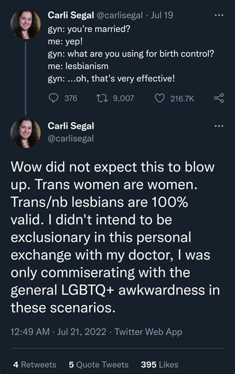 lesbian forced to deny the existence of lesbians because of whiny agps under her tweet translogic