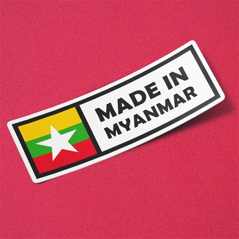 Myanmar Sticker Made In Myanmar Waterproof For Water Bootle Etsy