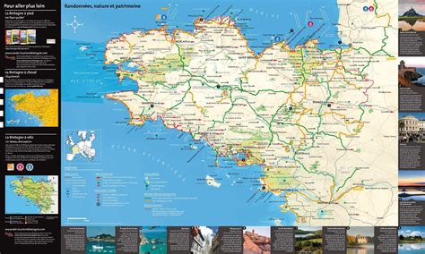 Carte Touristique De La Bretagne 2016 Randonnées Nature Et Patrimoine