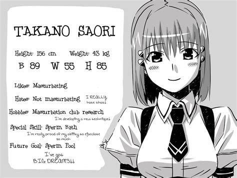 Kuga Hajime World Lover Takano Saori 1girl Blush Character Profile English Text Futanari