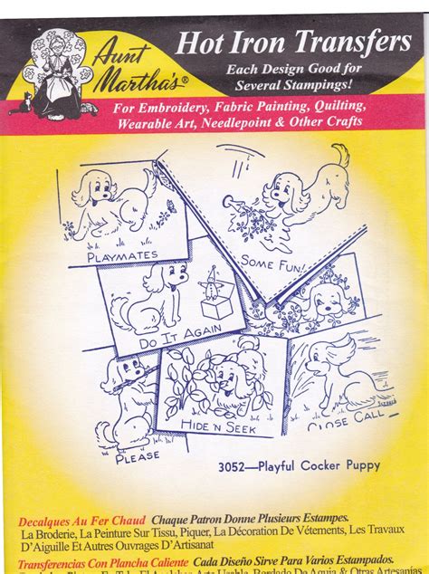 Sewing Pattern Aunt Martha S Hot Iron Transfers Brand New Sealed