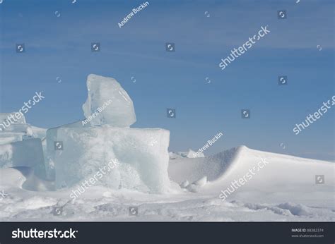 Ice Cube On Frozen Baikal Lake Stock Photo 88382374 Shutterstock