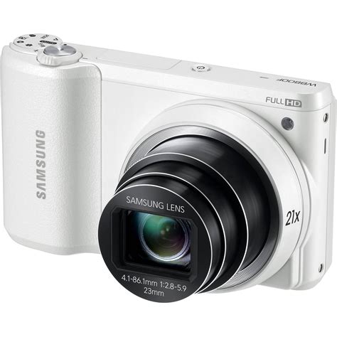 Samsung Wb800f Smart Digital Camera White Ec Wb800ffpwus Bandh