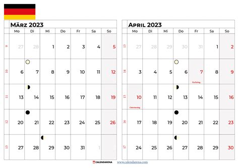 Kalender März 2023 Zum Ausdrucken Deutschland
