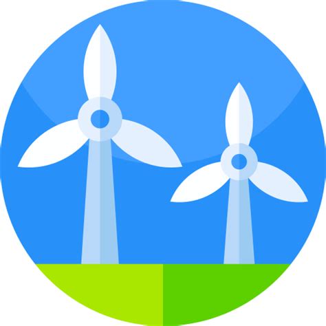 Wind Power Geometric Flat Circular Flat Icon